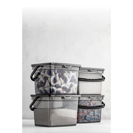 Hermia Set de 4 Cajas de Almacenaje Antracita